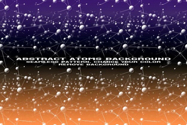 Abstract Textured Background with Editable Molecule and Atom Pattern PSD Format