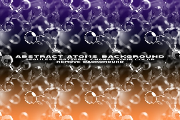 Abstract Textured Background with Editable Molecule and Atom Pattern PSD Format