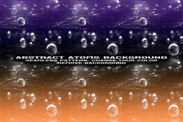 Abstract Textured Background with Editable Molecule and Atom Pattern PSD Format