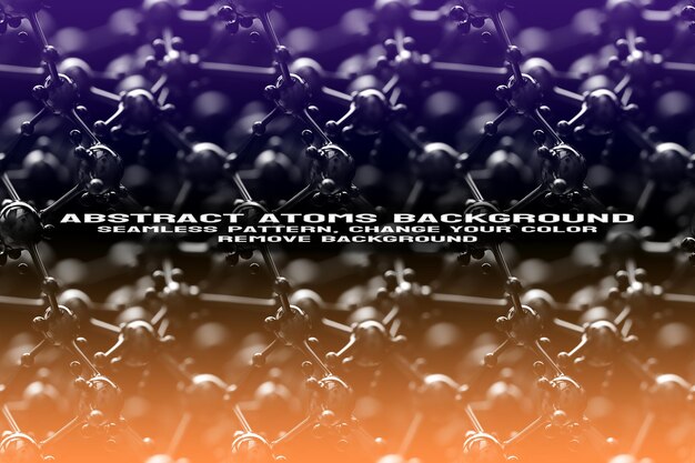 Abstract Textured Background with Editable Molecule and Atom Pattern PSD Format