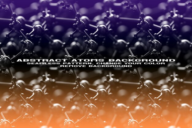 PSD abstract textured background with editable molecule and atom pattern psd format