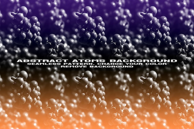 PSD abstract textured background with editable molecule and atom pattern psd format