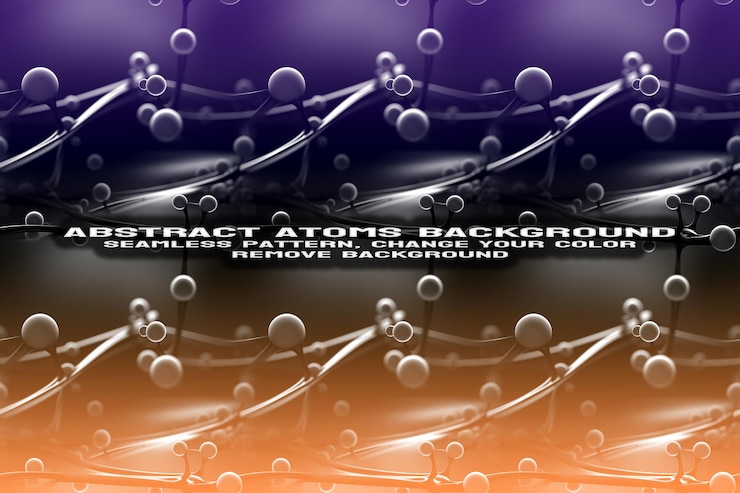 PSD abstract textured background with editable molecule and atom pattern psd format