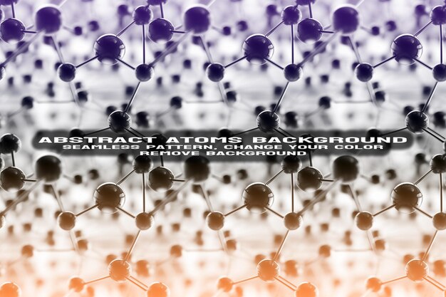 PSD abstract textured background with editable molecule and atom pattern psd format