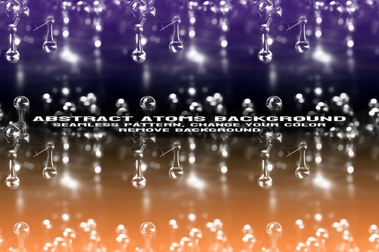 PSD abstract textured background with editable molecule and atom pattern psd format