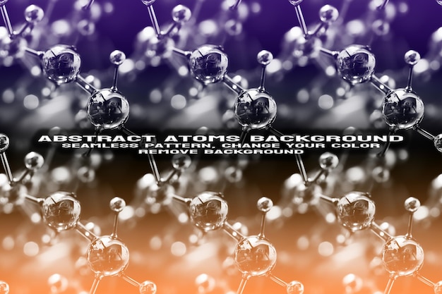 PSD abstract textured background with editable molecule and atom pattern psd format