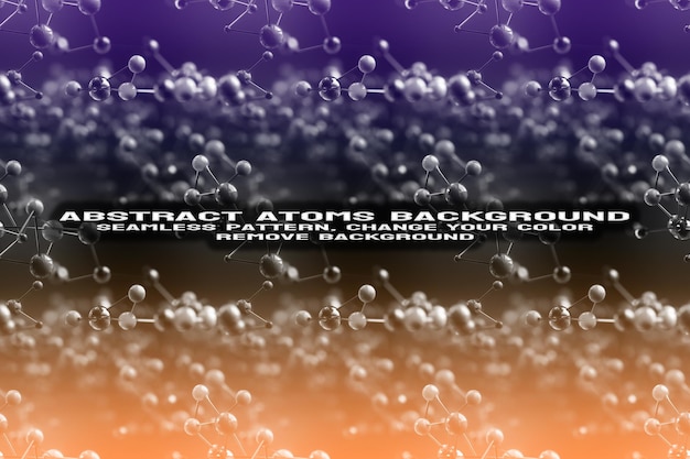 Abstract Textured Background with Editable Molecule and Atom Pattern PSD Format