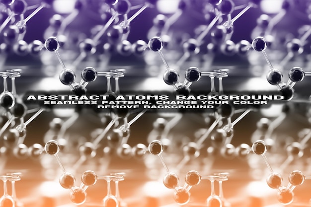 Abstract Textured Background with Editable Molecule and Atom Pattern PSD Format