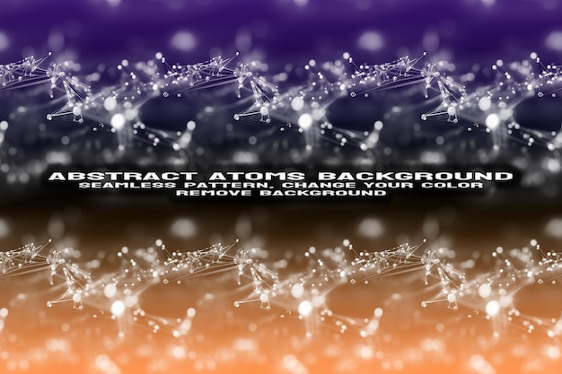 Abstract Textured Background with Editable Molecule and Atom Pattern PSD Format