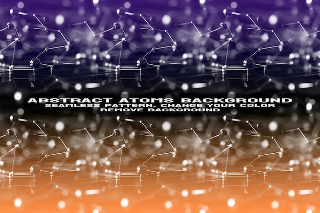 PSD abstract textured background with editable molecule and atom pattern psd format