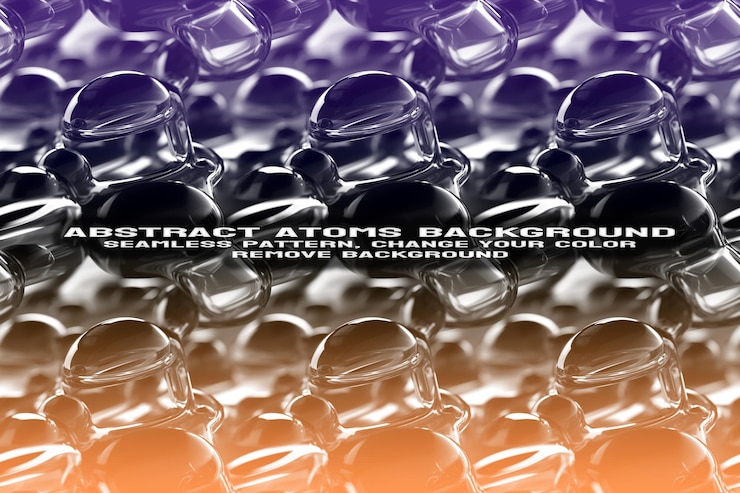 PSD abstract textured background with editable molecule and atom pattern psd format