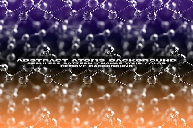 PSD abstract textured background with editable molecule and atom pattern psd format