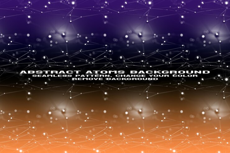 PSD abstract textured background with editable molecule and atom pattern psd format