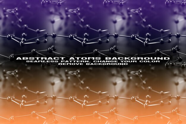 Abstract Textured Background with Editable Molecule and Atom Pattern PSD Format