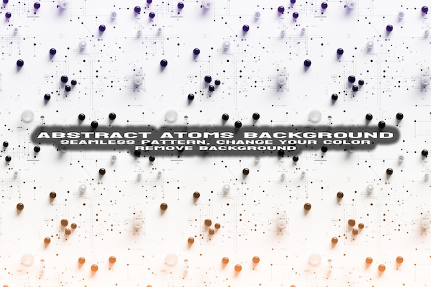 PSD abstract textured background with editable molecule and atom pattern psd format