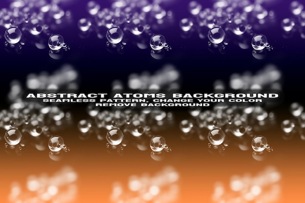 Abstract Textured Background with Editable Molecule and Atom Pattern PSD Format