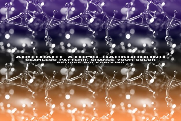 Abstract Textured Background with Editable Molecule and Atom Pattern PSD Format