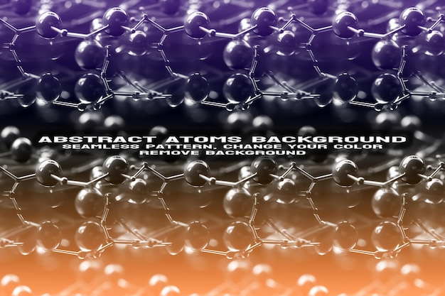 Abstract Textured Background with Editable Molecule and Atom Pattern PSD Format