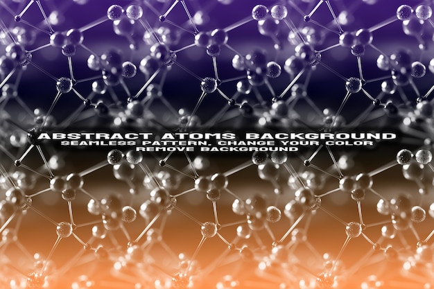 Abstract Textured Background with Editable Molecule and Atom Pattern PSD Format