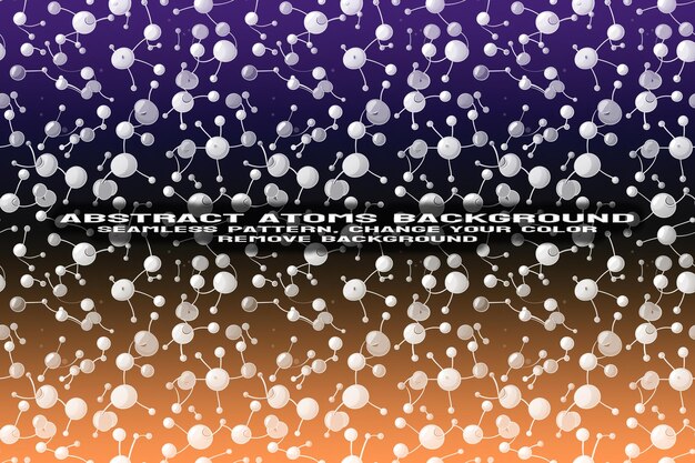 PSD abstract textured background with editable molecule and atom pattern psd format