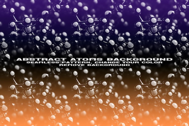 PSD abstract textured background with editable molecule and atom pattern psd format