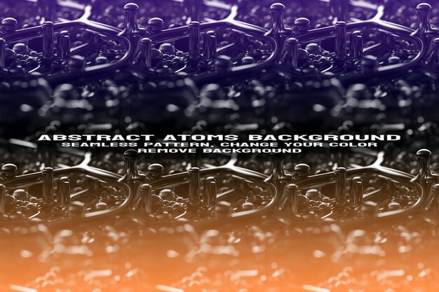Abstract Textured Background with Editable Molecule and Atom Pattern PSD Format