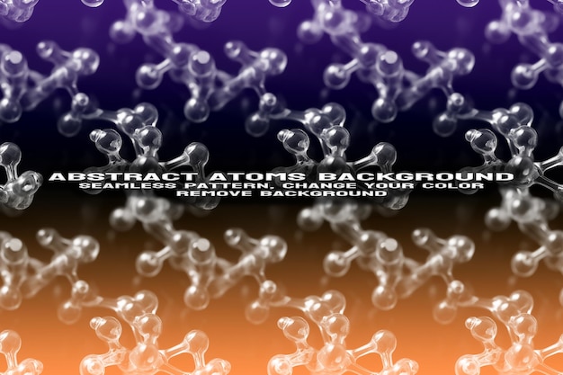 Abstract Textured Background with Editable Molecule and Atom Pattern PSD Format