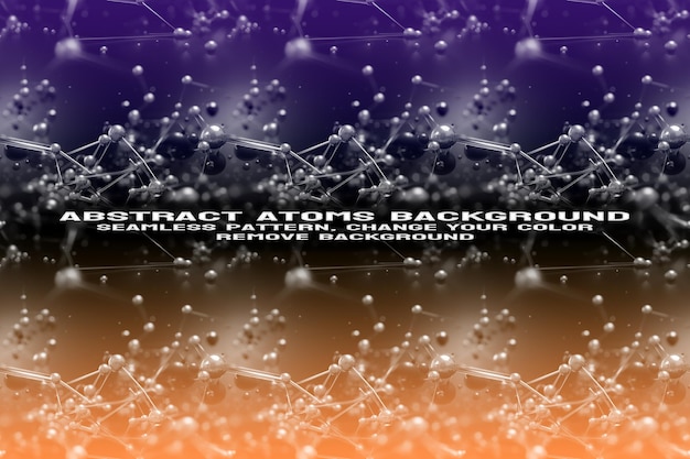 Abstract Textured Background with Editable Molecule and Atom Pattern PSD Format