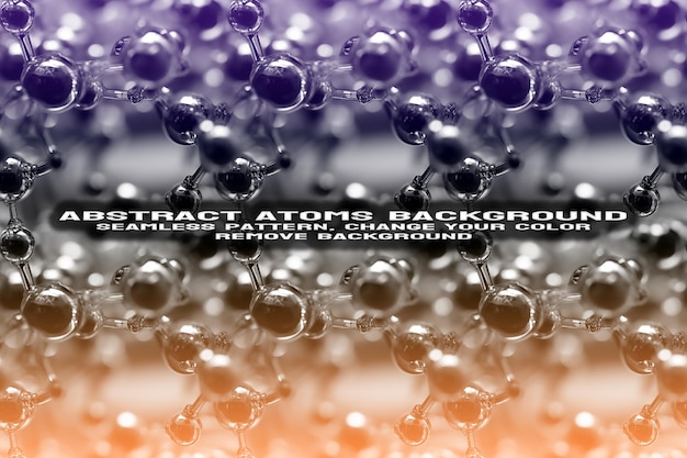 PSD abstract textured background with editable molecule and atom pattern psd format