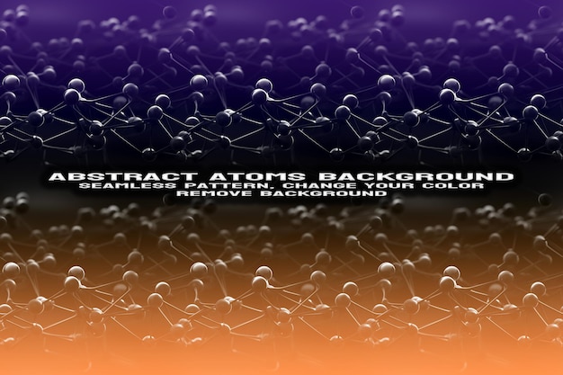 Abstract Textured Background with Editable Molecule and Atom Pattern PSD Format