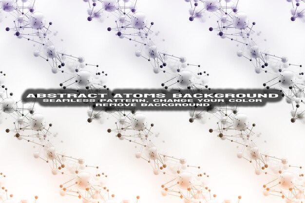 PSD abstract textured background with editable molecule and atom pattern psd format