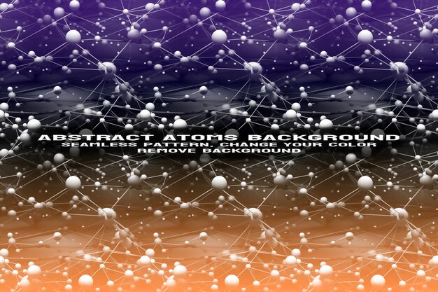 Abstract Textured Background with Editable Molecule and Atom Pattern PSD Format