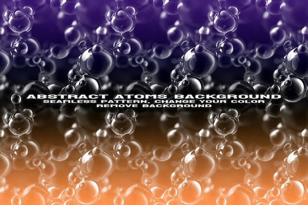 Abstract background testurizzato con formato psd di molecole e atomi modificabili