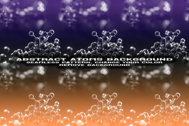 PSD abstract textured background with editable molecule and atom pattern psd format