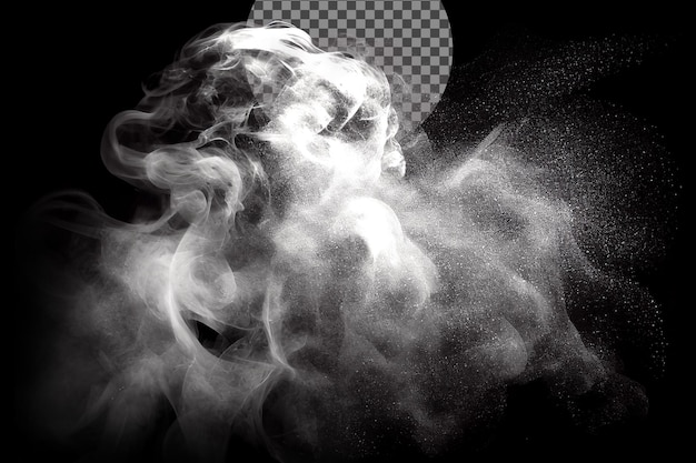 Abstract transparent smoke with dust particular