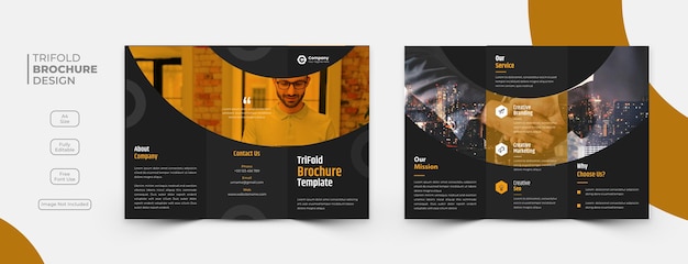 Abstract trifold brochure template