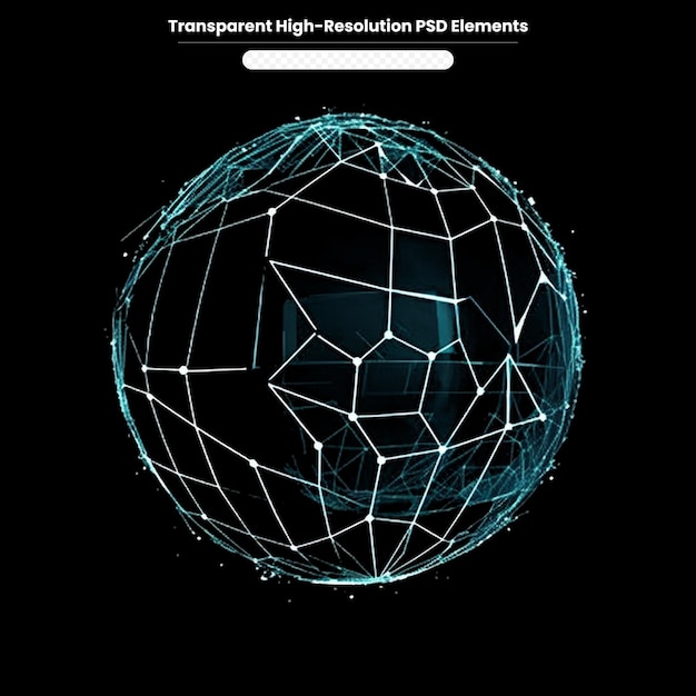 Abstract veelhoekige bol netwerkverbindingen