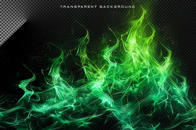 Abstract vfx fire smoke particles on transparent background