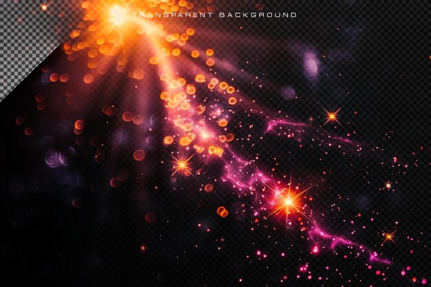 PSD abstract vfx special effect thunder lighting fire in transparent background