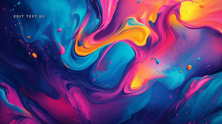 PSD abstract vibrant swirling liquid paint texture background