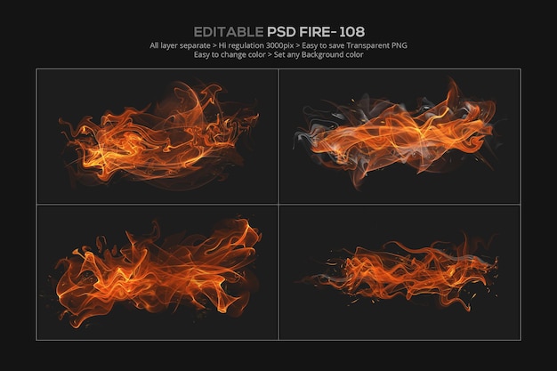 Abstract vuureffect ontwerp in 3D-rendering