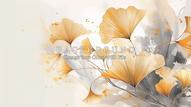 PSD abstract watercolor flower generative ai