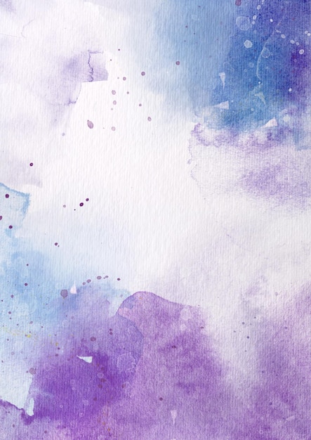 Abstract waterverf schilderen met paarse en blauwe tinten