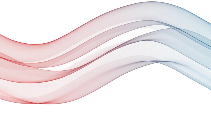 PSD abstract wave flowing in blue and red tones