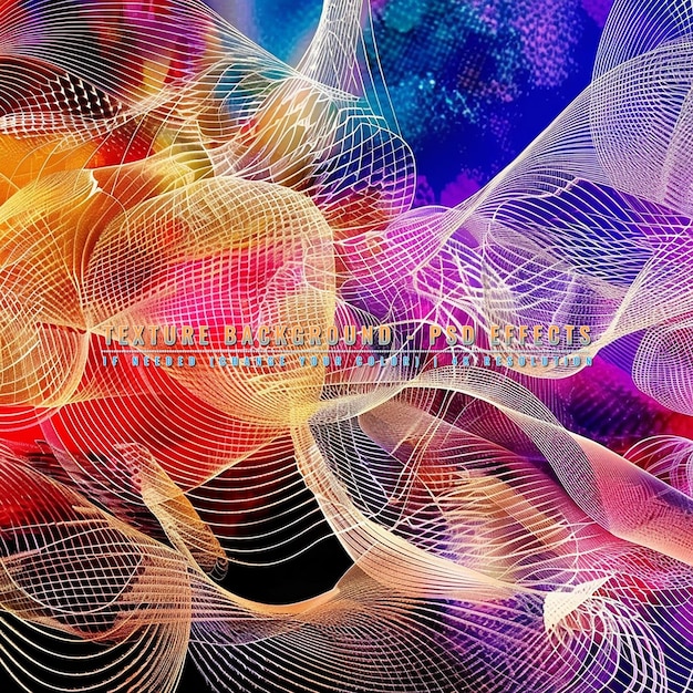 PSD abstract wave line on transparent background