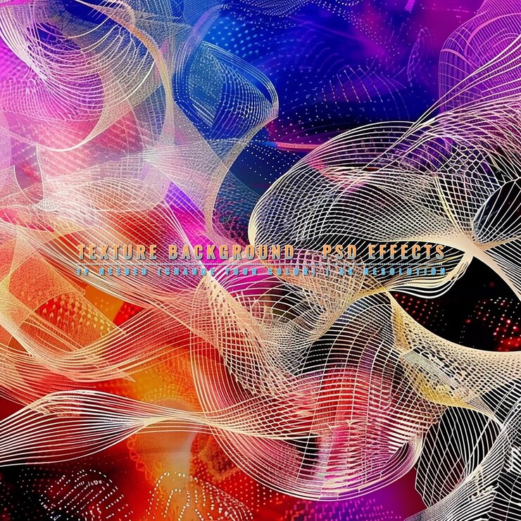 PSD abstract wave line on transparent background