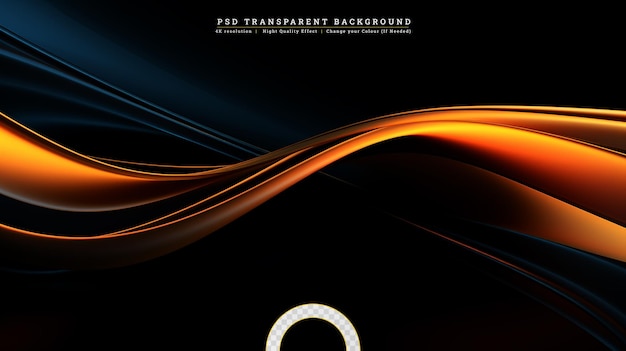 PSD Абстрактные волновые линии в стиле жидкой радуги цветные полосы на черном фоне векторная художественная иллюстрация для презентации приложения обои баннер или плакат