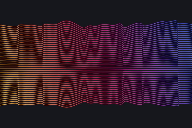 Abstract Wave of Colorful Lines