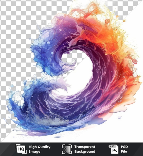 PSD abstract wave scribbles vector symbol oceanic motion in the ocean