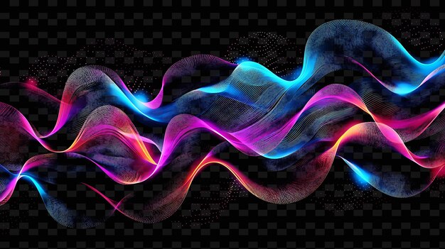 PSD abstract waves on a black background